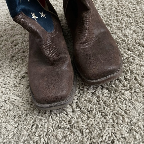 Roper American Patriot Stars & Stripes Western Boots Square toe size 6.5 - Picture 7 of 12